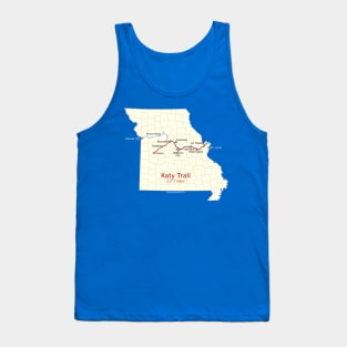 Route Map Design, The Katy Trail Tank Top